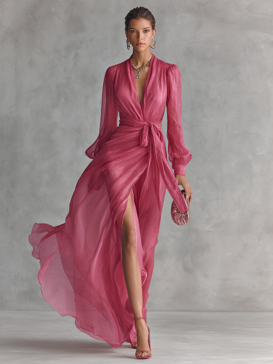 ISABEL - Vestido Fluido con Escote V