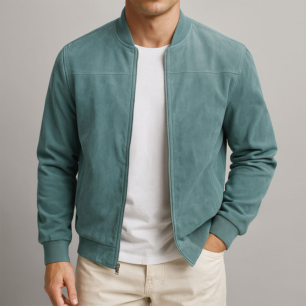 MARCELO – La Chaqueta de Ante Auténtico Para Hombre