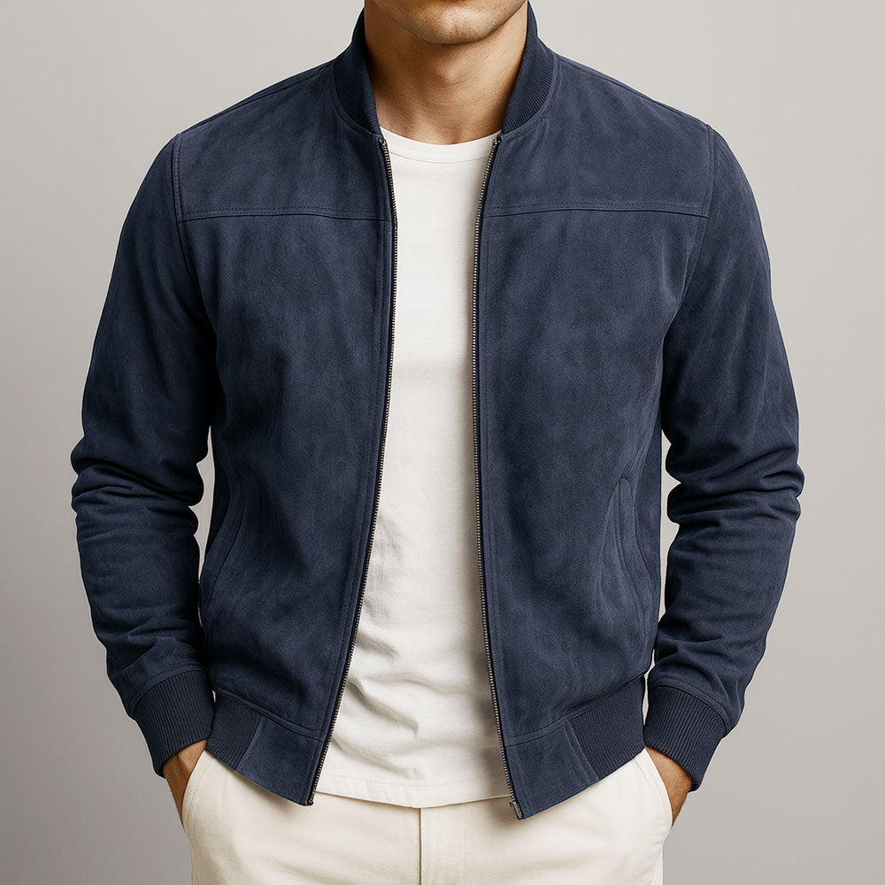 MARCELO – La Chaqueta de Ante Auténtico Para Hombre
