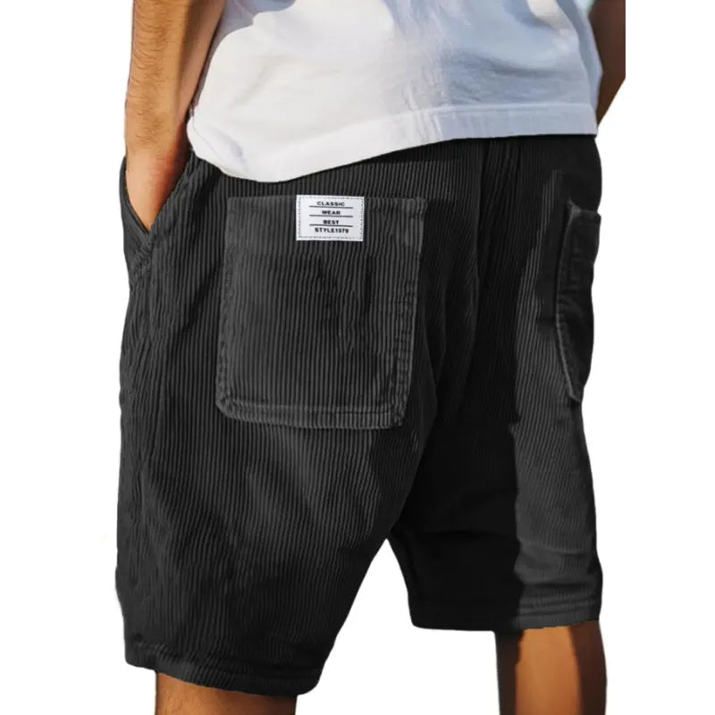 VICTOR - Pantalones Cortos de Terciopelo Elegantes