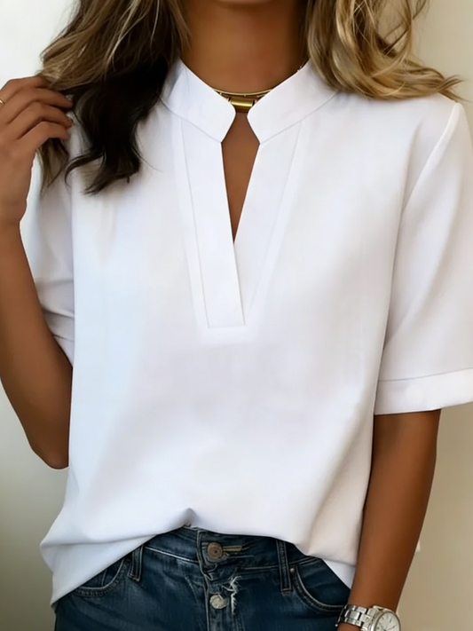 ELISA - Blusa Elegante con Cuello Refinado