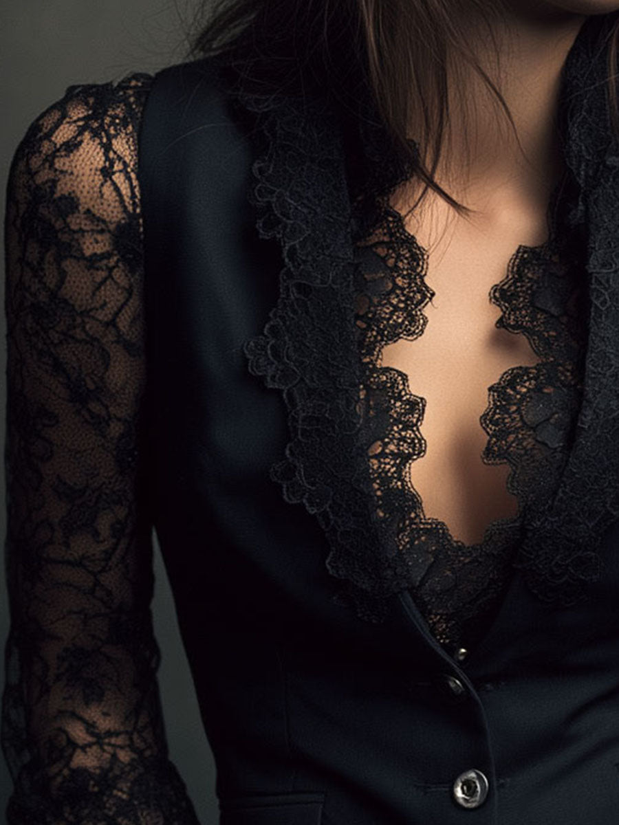 CLAUDIA- Blazer de Encaje