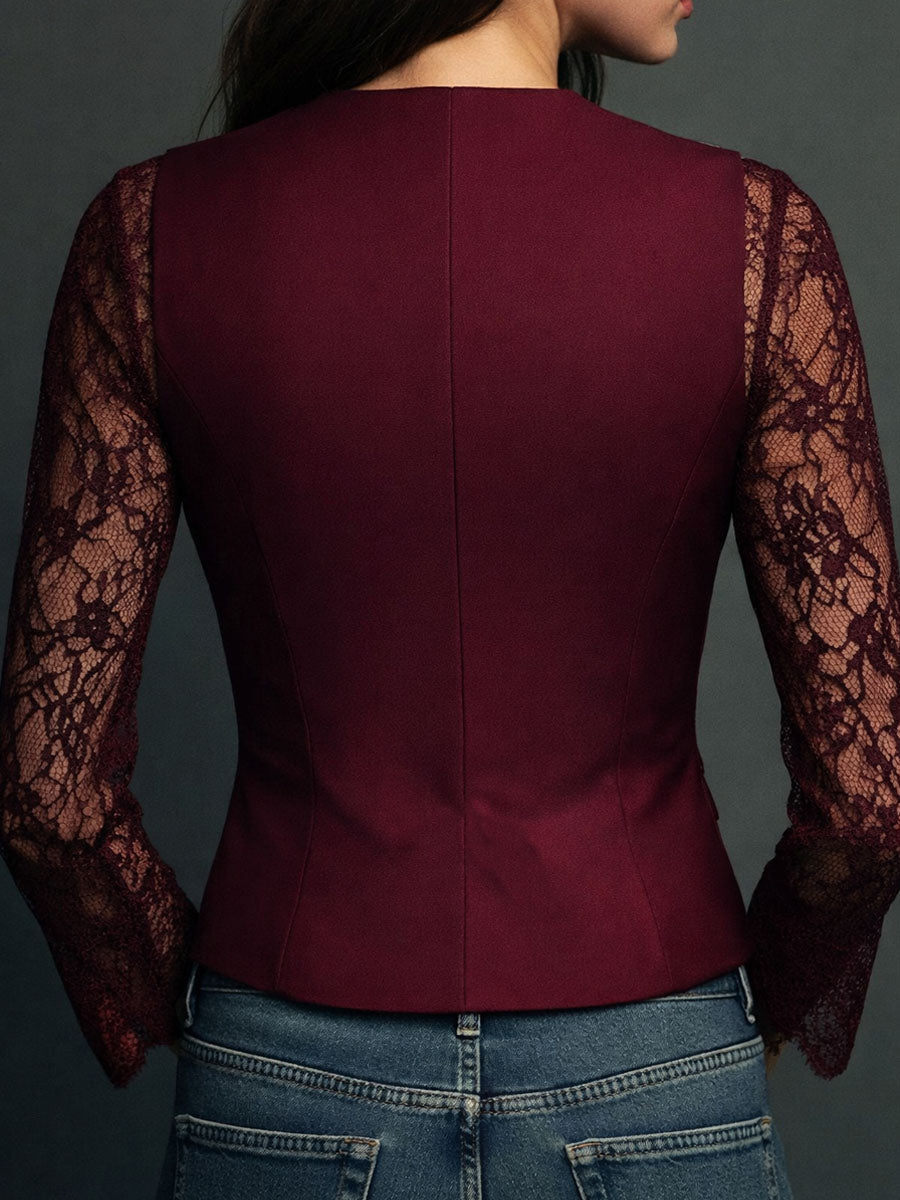 CLAUDIA- Blazer de Encaje