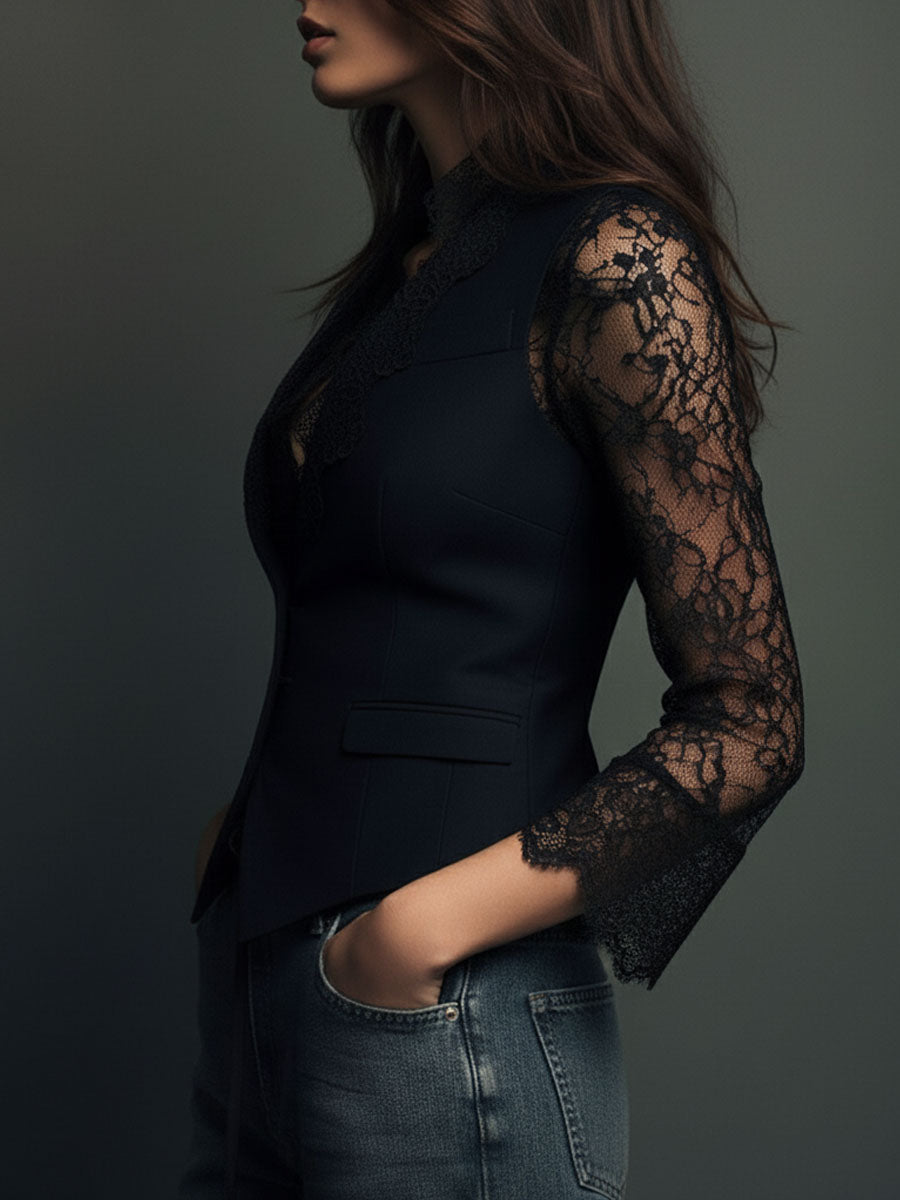 CLAUDIA- Blazer de Encaje