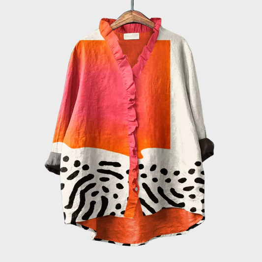 MARISA - Elegante Blusa de Verano de Lino