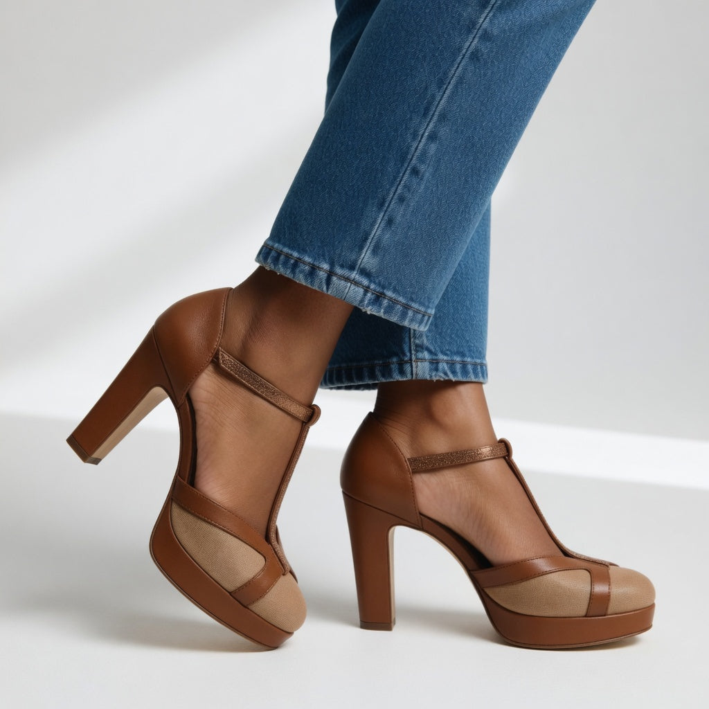 MARINA - Zapatos de Tacón Retro, Elegantes y Con Sujeción Ergonómica