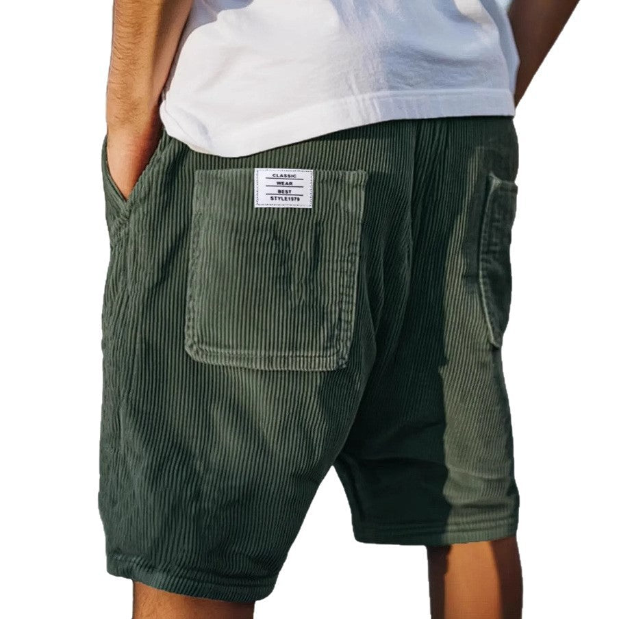 VICTOR - Pantalones Cortos de Terciopelo Elegantes