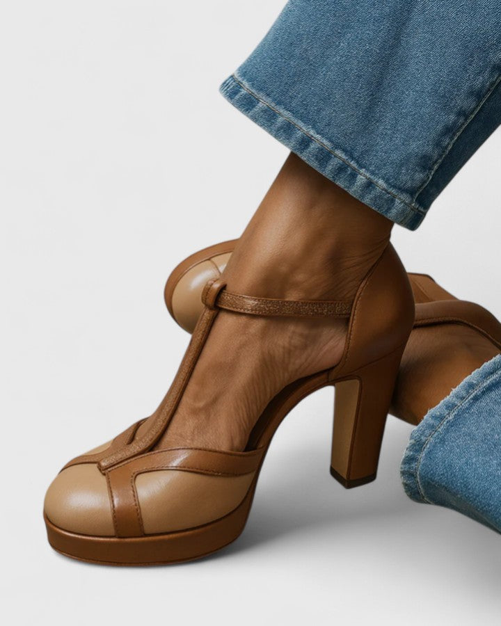 MARINA - Zapatos de Tacón Retro, Elegantes y Con Sujeción Ergonómica