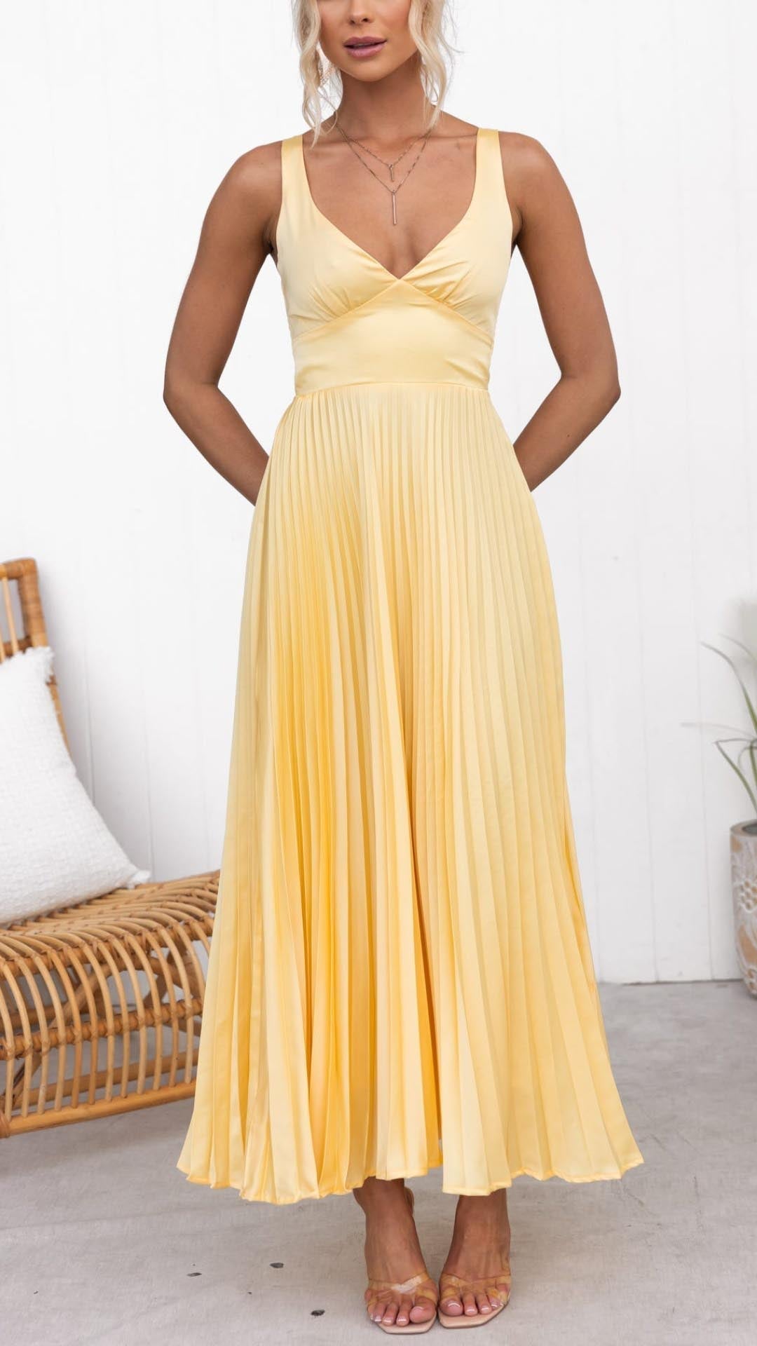 NADIA - Elegante Vestido Largo con Caída Suave