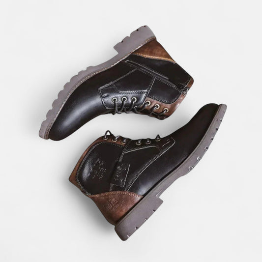 IZAN - Elegantes Botas de Hombre de Piel Sintética de Estilo Clásico
