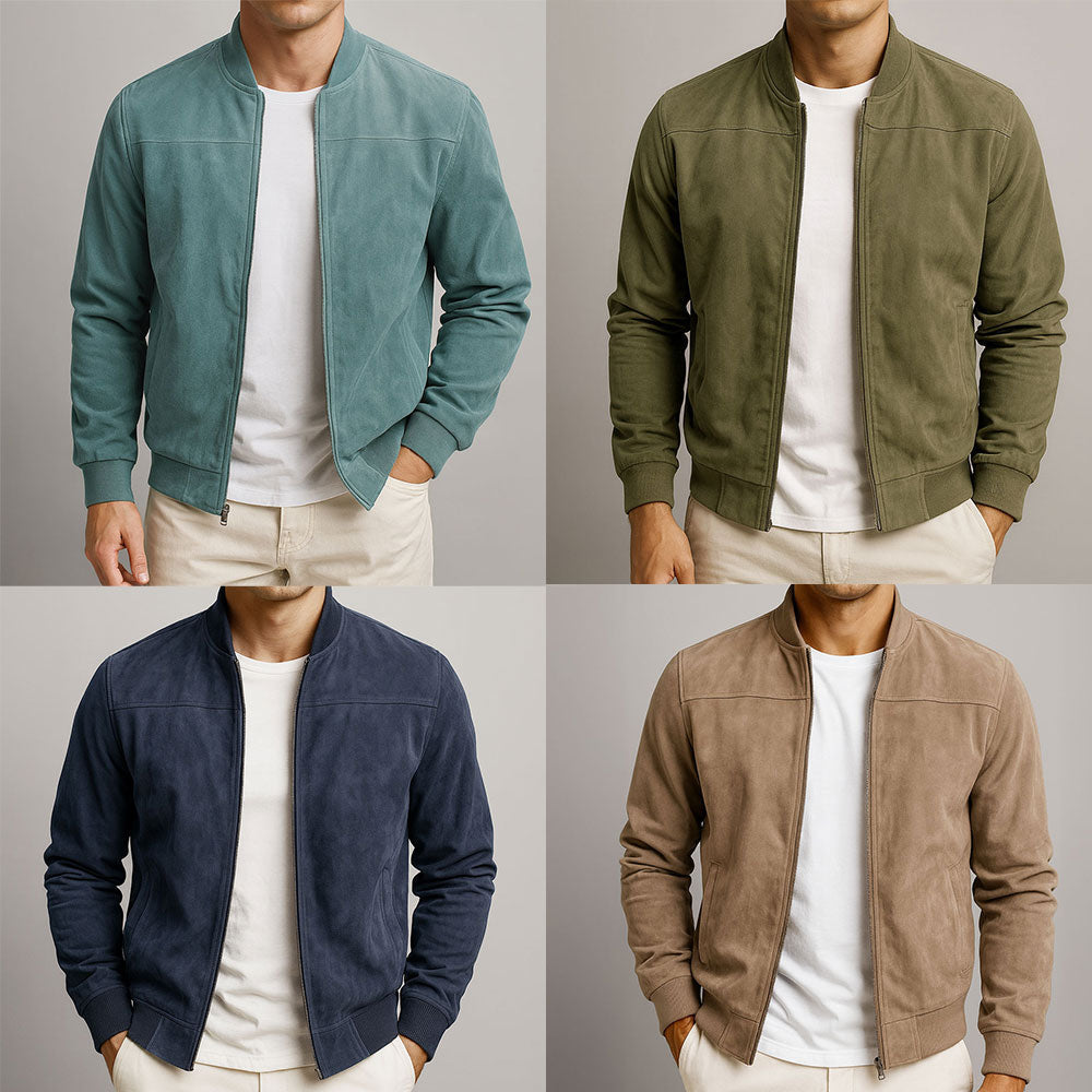 MARCELO – La Chaqueta de Ante Auténtico Para Hombre