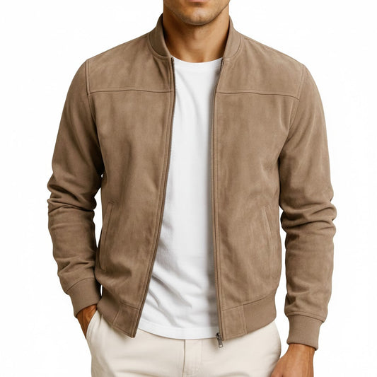 MARCELO – La Chaqueta de Ante Auténtico Para Hombre